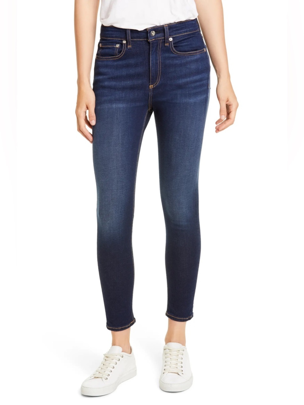 rag & bone Nina High Rise Ankle Skinny Jeans Carmen Dark Wash Size 28